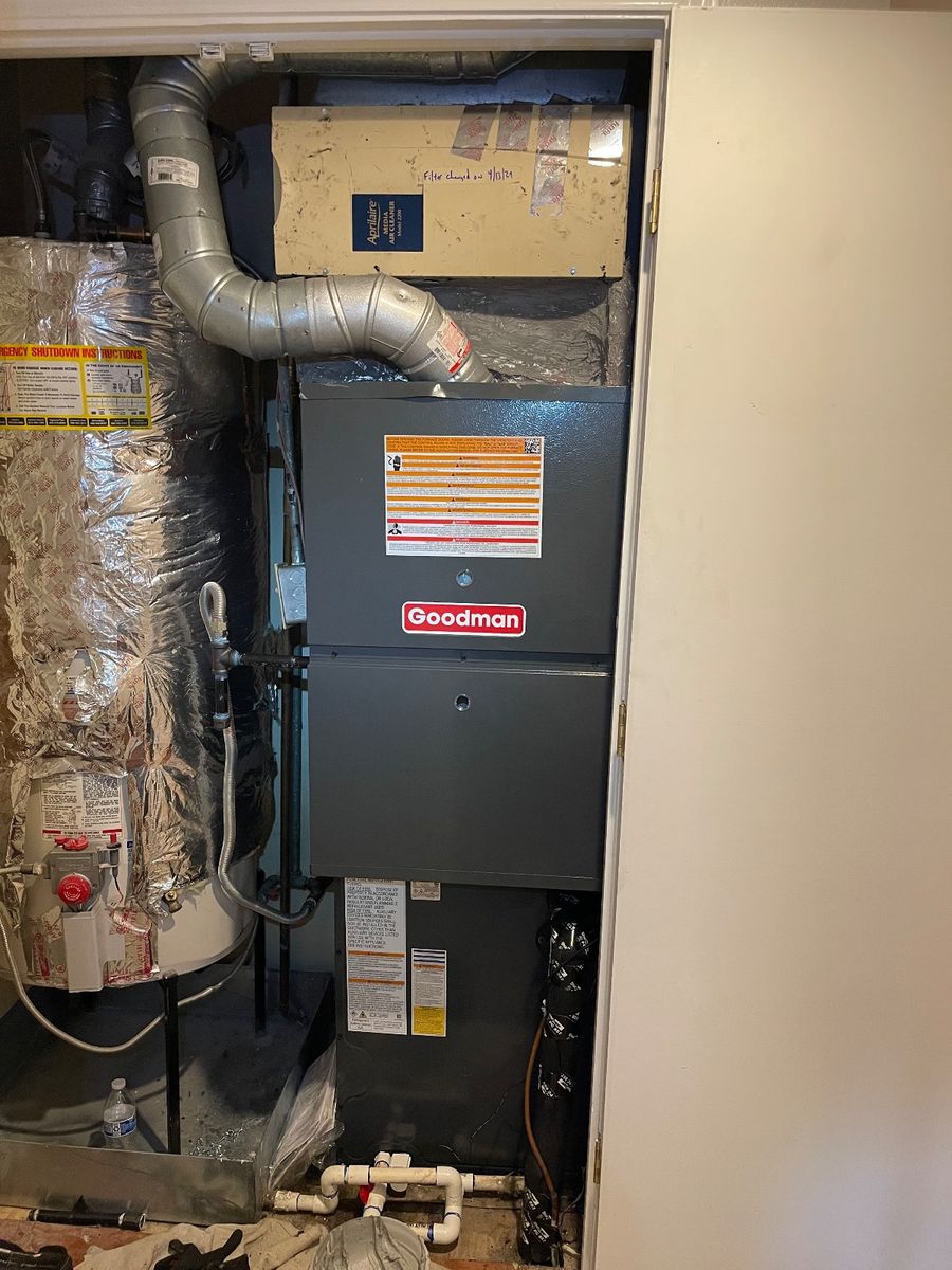 Highland Park TX HVAC indoor air handler / furnace install